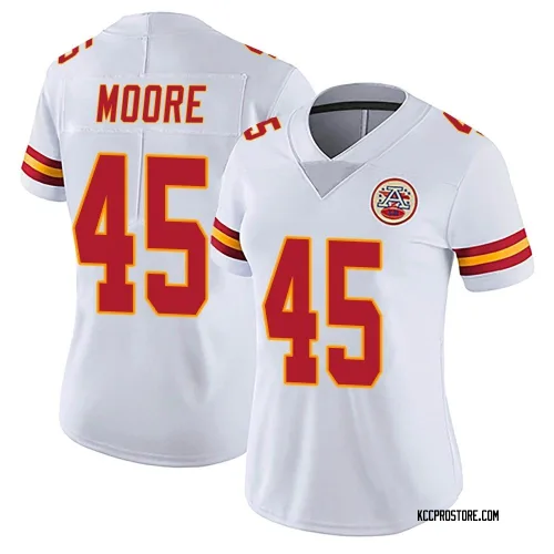 Kansas City Chiefs Women's Limited White Vapor Untouchable Jersey (45 Isaiah Moore)