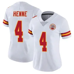 Kansas City Chiefs Women's Limited White Vapor Untouchable Jersey (4 Chad Henne)