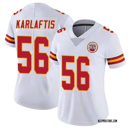 Kansas City Chiefs Women's Limited White Vapor Untouchable Jersey (56 George Karlaftis)