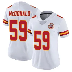 Kansas City Chiefs Women's Limited White Vapor Untouchable Jersey (59 Cooper McDonald)