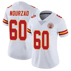 Kansas City Chiefs Women's Limited White Vapor Untouchable Jersey (60 Hunter Nourzad)
