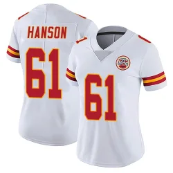 Kansas City Chiefs Women's Limited White Vapor Untouchable Jersey (61 C.J. Hanson)