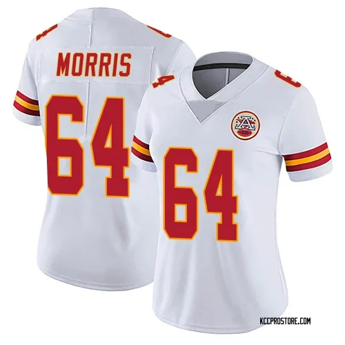 Kansas City Chiefs Women's Limited White Vapor Untouchable Jersey (64 Wanya Morris)