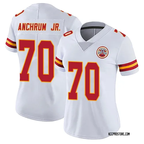 Kansas City Chiefs Women's Limited White Vapor Untouchable Jersey (70 Tremayne Anchrum Jr.)