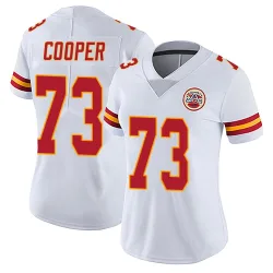 Kansas City Chiefs Women's Limited White Vapor Untouchable Jersey (73 Dalton Cooper)