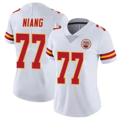 Kansas City Chiefs Women's Limited White Vapor Untouchable Jersey (77 Lucas Niang)