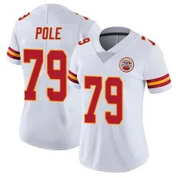 Kansas City Chiefs Women's Limited White Vapor Untouchable Jersey (79 Esa Pole)