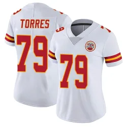 Kansas City Chiefs Women's Limited White Vapor Untouchable Jersey (79 Nick Torres)