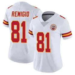 Kansas City Chiefs Women's Limited White Vapor Untouchable Jersey (81 Nikko Remigio)