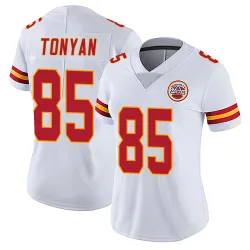 Kansas City Chiefs Women's Limited White Vapor Untouchable Jersey (85 Robert Tonyan)
