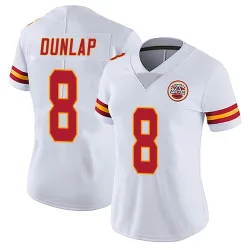 Kansas City Chiefs Women's Limited White Vapor Untouchable Jersey (8 Carlos Dunlap)