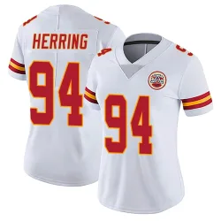 Kansas City Chiefs Women's Limited White Vapor Untouchable Jersey (94 Malik Herring)