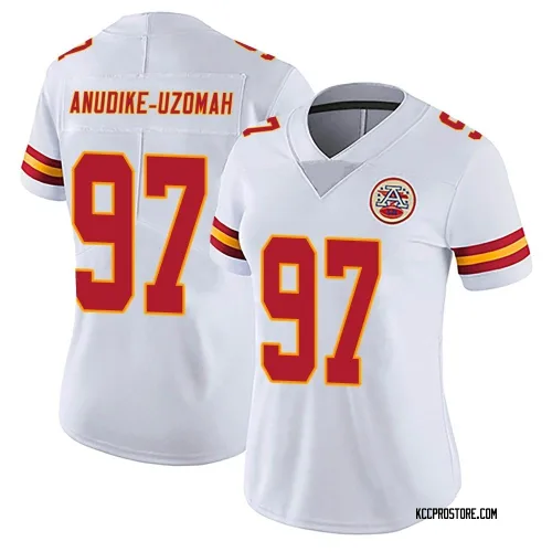 Kansas City Chiefs Women's Limited White Vapor Untouchable Jersey (97 Felix Anudike-Uzomah)