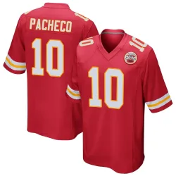 Kansas City Chiefs Youth Game Red Team Color Jersey (10 Isiah Pacheco)