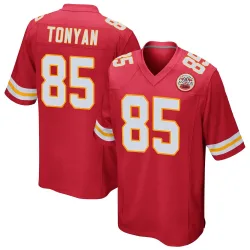 Kansas City Chiefs Youth Game Red Team Color Jersey (85 Robert Tonyan)