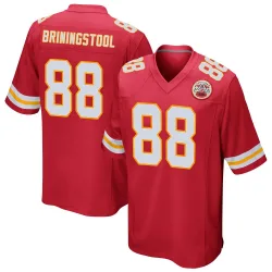 Kansas City Chiefs Youth Game Red Team Color Jersey (88 Jake Briningstool)