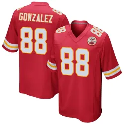 Kansas City Chiefs Youth Game Red Team Color Jersey (88 Tony Gonzalez)