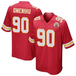 Kansas City Chiefs Youth Game Red Team Color Jersey (90 Charles Omenihu)