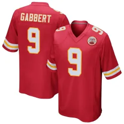 Kansas City Chiefs Youth Game Red Team Color Jersey (9 Blaine Gabbert)
