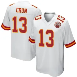 Kansas City Chiefs Youth Game White Jersey (13 Dustin Crum)
