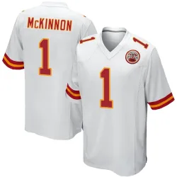 Kansas City Chiefs Youth Game White Jersey (1 Jerick McKinnon)
