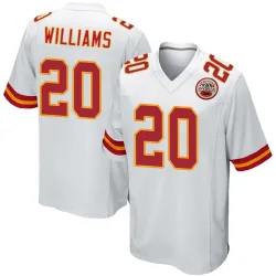 Kansas City Chiefs Youth Game White Jersey (20 Nohl Williams)