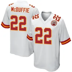 Kansas City Chiefs Youth Game White Jersey (22 Trent McDuffie)