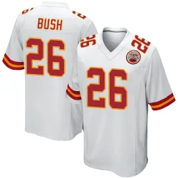 Kansas City Chiefs Youth Game White Jersey (26 Deon Bush)