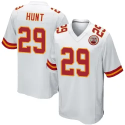 Kansas City Chiefs Youth Game White Jersey (29 Kareem Hunt)
