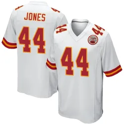 Kansas City Chiefs Youth Game White Jersey (44 Cam Jones)