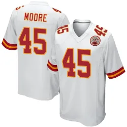 Kansas City Chiefs Youth Game White Jersey (45 Isaiah Moore)