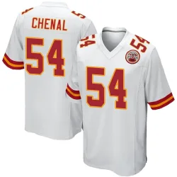Kansas City Chiefs Youth Game White Jersey (54 Leo Chenal)