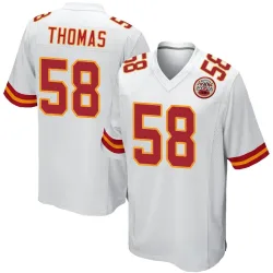 Kansas City Chiefs Youth Game White Jersey (58 Derrick Thomas)
