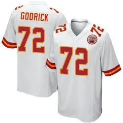 Kansas City Chiefs Youth Game White Jersey (72 Chukwuebuka Godrick)