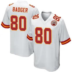 Kansas City Chiefs Youth Game White Jersey (80 Elijhah Badger)