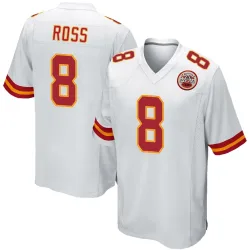Kansas City Chiefs Youth Game White Jersey (8 Justyn Ross)