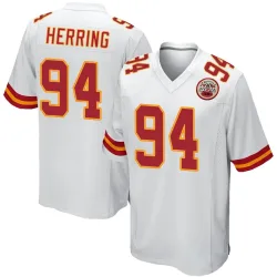 Kansas City Chiefs Youth Game White Jersey (94 Malik Herring)