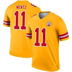Kansas City Chiefs Youth Legend Gold Inverted Jersey (11 Carson Wentz)