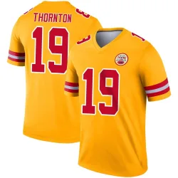 Kansas City Chiefs Youth Legend Gold Inverted Jersey (19 Tyquan Thornton)