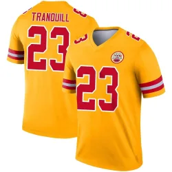 Kansas City Chiefs Youth Legend Gold Inverted Jersey (23 Drue Tranquill)