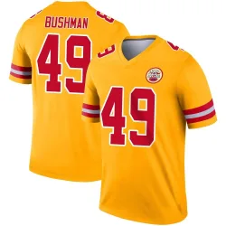 Kansas City Chiefs Youth Legend Gold Inverted Jersey (49 Matt Bushman)