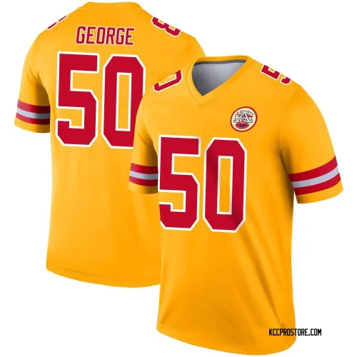 Kansas City Chiefs Youth Legend Gold Inverted Jersey (50 Brandon George)