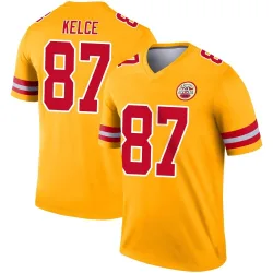 Kansas City Chiefs Youth Legend Gold Inverted Jersey (87 Travis Kelce)