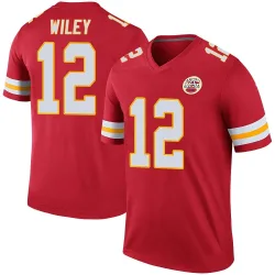 Kansas City Chiefs Youth Legend Red Color Rush Jersey (12 Jared Wiley)