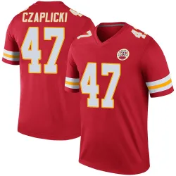 Kansas City Chiefs Youth Legend Red Color Rush Jersey (47 Eddie Czaplicki)