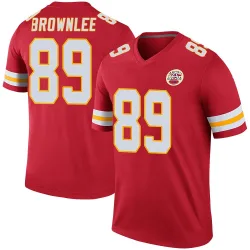 Kansas City Chiefs Youth Legend Red Color Rush Jersey (89 Jason Brownlee)
