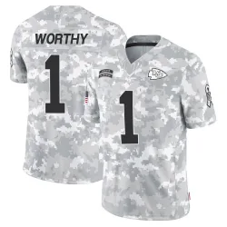 Kansas City Chiefs Youth Limited Arctic Camo 2024 Salute to Service Jersey (1 Xavier Worthy)
