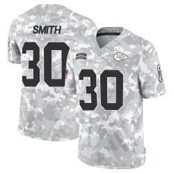 Kansas City Chiefs Youth Limited Arctic Camo 2024 Salute to Service Jersey (30 Brashard Smith)