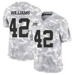 Kansas City Chiefs Youth Limited Arctic Camo 2024 Salute to Service Jersey (42 Major Williams)