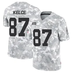 Kansas City Chiefs Youth Limited Arctic Camo 2024 Salute to Service Jersey (87 Travis Kelce)